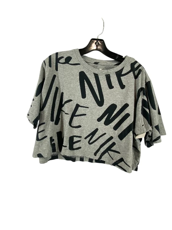 Energy Wear Athletic Top Short Sleeve By Nike In Grey, Size: L