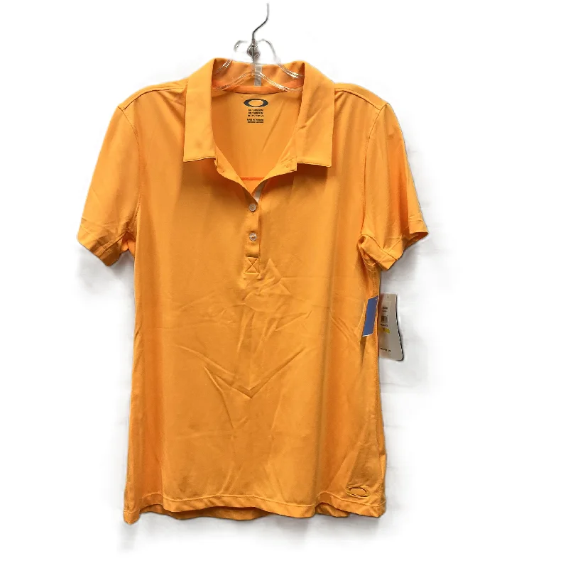 Personalized Design Athletic Top Short Sleeve By Oakley In Orange, Size: M