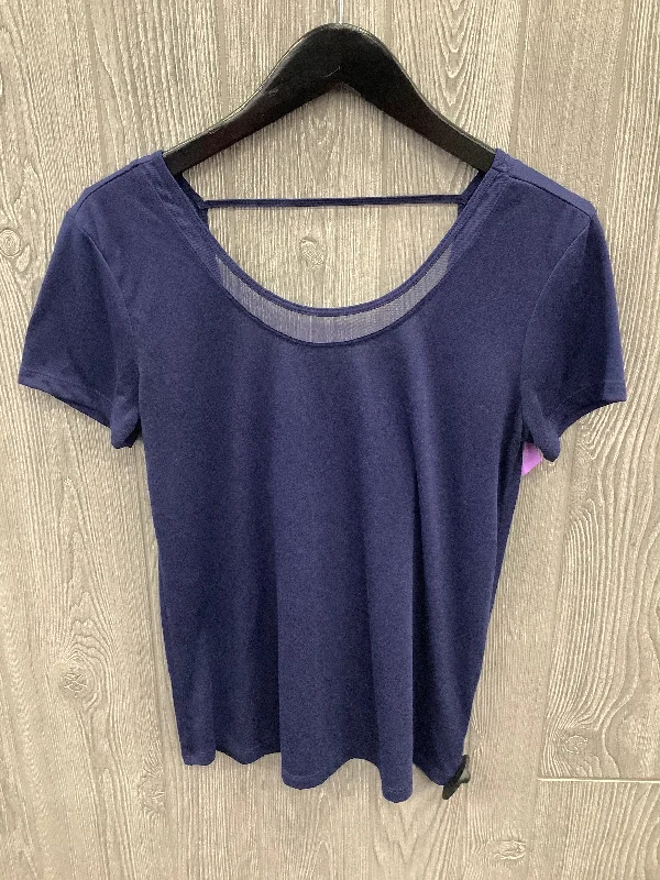 Relaxed Weekend Wear Athletic Top Short Sleeve By Old Navy In Blue, Size: S