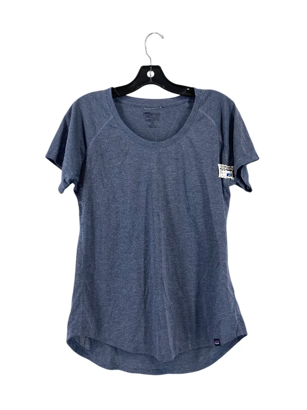 Cozy Chic Athletic Top Short Sleeve By Patagonia In Blue, Size: M