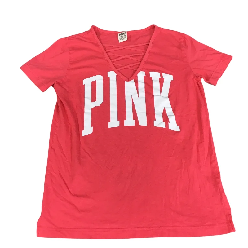 Elegant And Casual Athletic Top Short Sleeve By Pink In Pink, Size: Xs