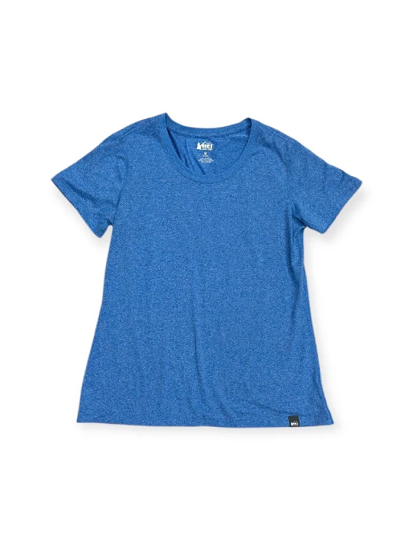 Trendy Layers Athletic Top Short Sleeve By Rei In Blue, Size: M