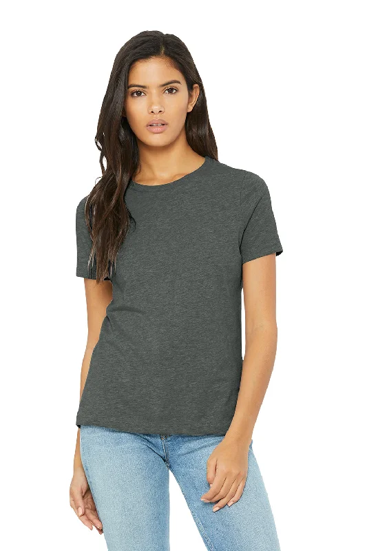 Classic Comfort Bella + Canvas Womens CVC Short Sleeve Crewneck T-Shirt - Heather Deep Grey