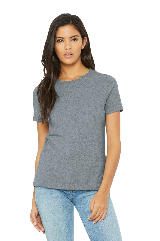 Breezy Comfort Bella + Canvas Womens CVC Short Sleeve Crewneck T-Shirt - Heather Grey
