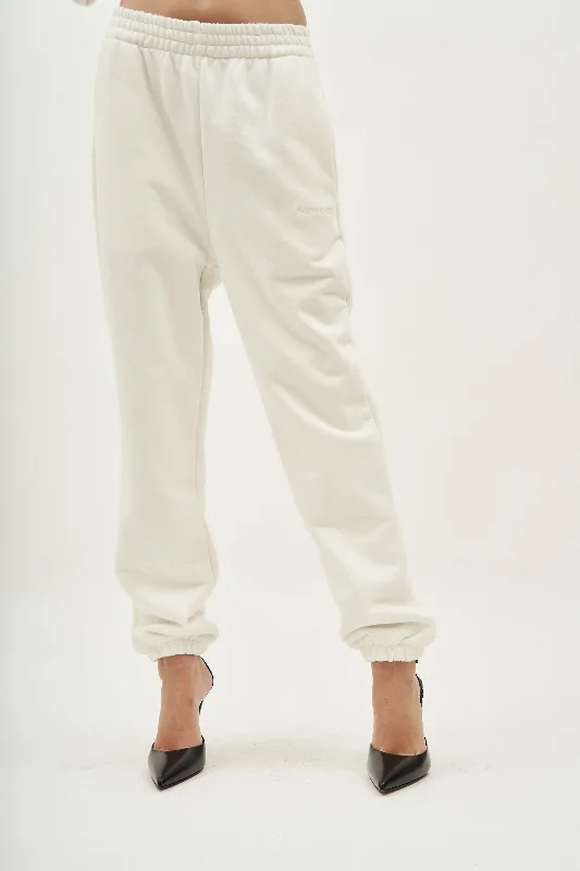 Nightclub Style Bushra White Jogger Pants
