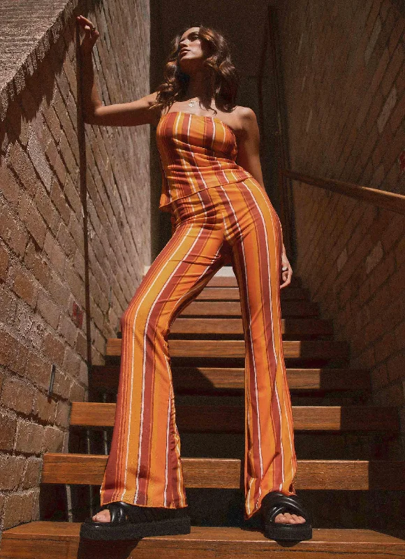 Comfortable Design Catching Last Light Pants - Golden Hour Stripe