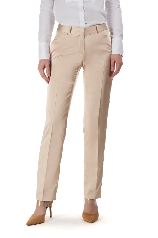Windbreaker fashion Champagne Gold Satin Slim Fit Tuxedo Pants w/ Satin Back Pocket