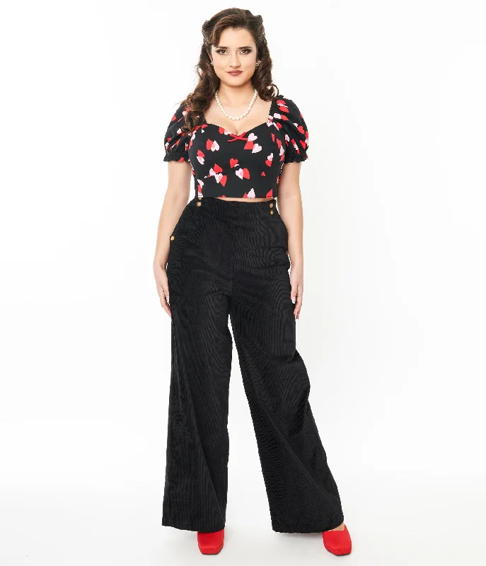 Comfortable Chic Collectif Black Jilka Corduroy Trousers