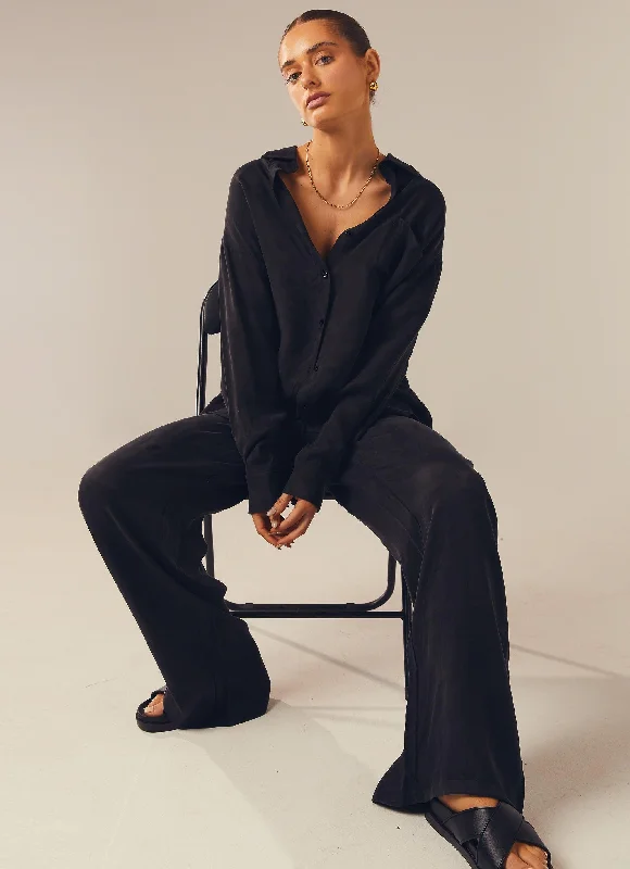 Classic Series Do Not Disturb Cupro Pants - Shadow