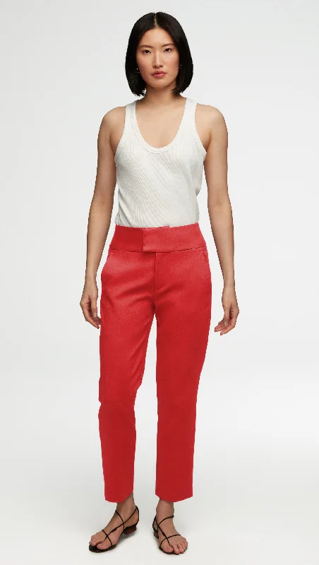 Casual Chic Outfits Flex Waist Trouser in Performance Cotton | Poppy
