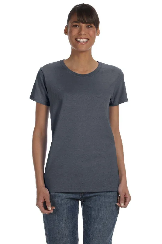 Chic Comfort Wear Gildan Womens Short Sleeve Crewneck T-Shirt - Heather Dark Grey