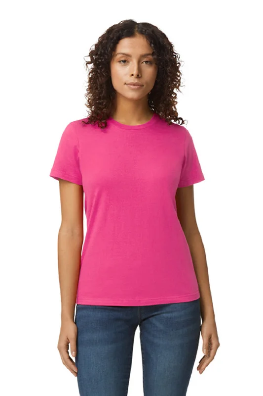 Gildan Womens Softstyle Short Sleeve Crewneck T-Shirt - Heliconia Pink