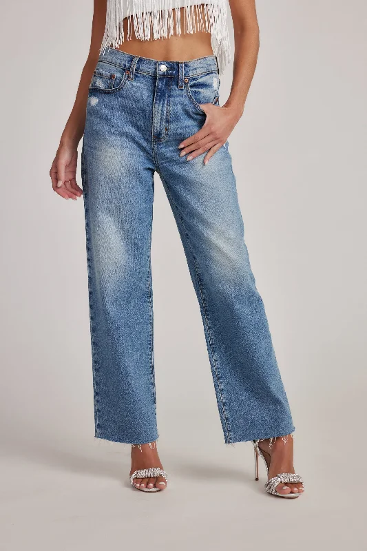 Katheryn Mid Rise Straight Leg Jeans