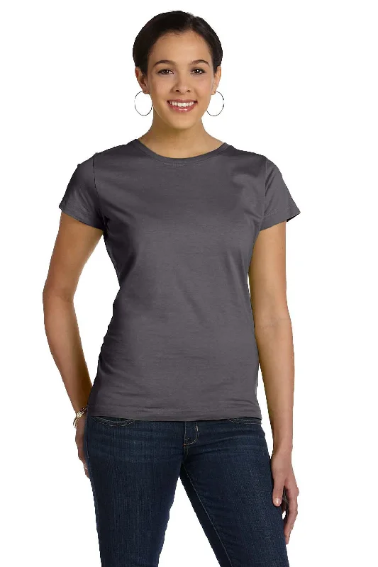 Everyday Comfort LAT Womens Fine Jersey Short Sleeve Crewneck T-Shirt - Charcoal Grey