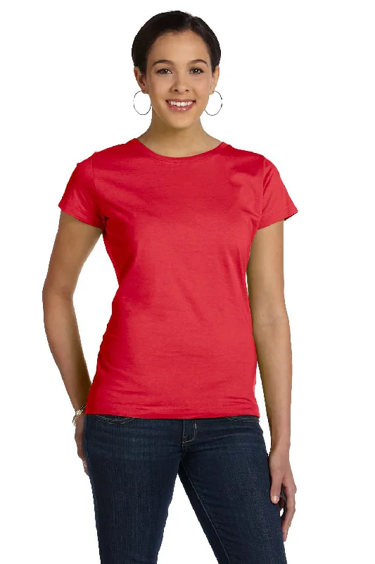 Fresh Comfort LAT Womens Fine Jersey Short Sleeve Crewneck T-Shirt - Red