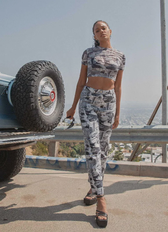 Embroidered Letters Legacy Pants - Riley Collage