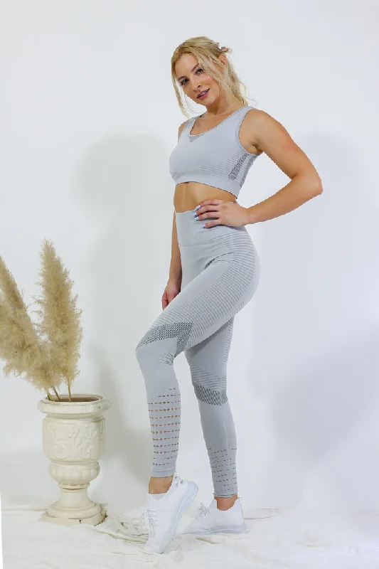 Cozy Footwear Legging and Top Set - Gray