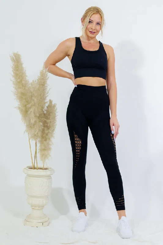 Smart Comfort Wear Legging and Top Set - Black