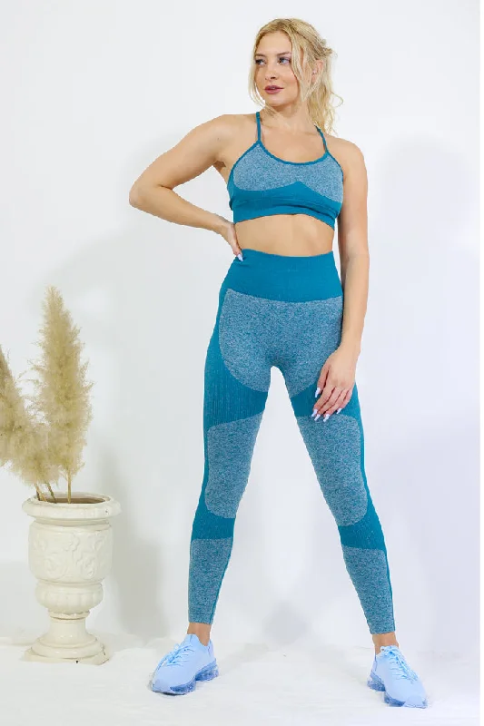Comfy Layers Legging and Thin Strap Top Set - Teal
