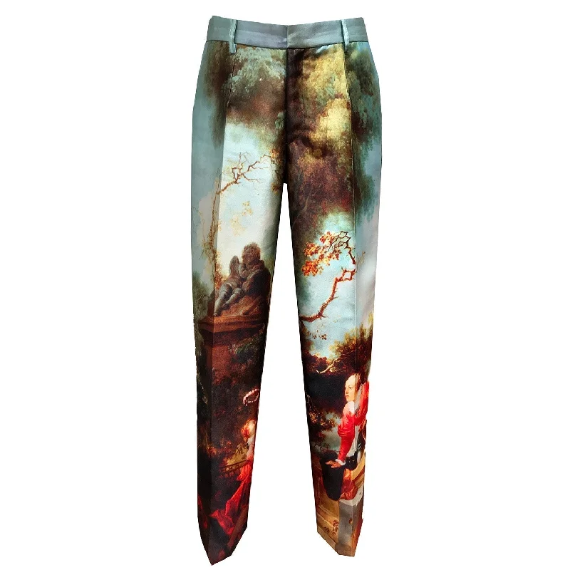 Trendy And Casual Men´s classic suit pants garden royal