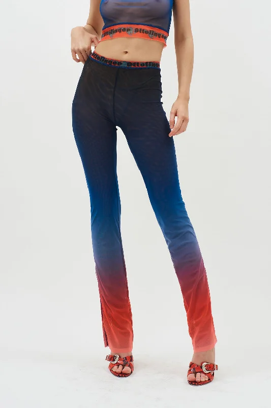 Simple Style Mesh Blueberry Fade Pants