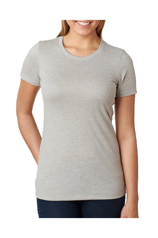 Easy-to-Wear Next Level Womens CVC Jersey Short Sleeve Crewneck T-Shirt - Silk Grey - Closeout
