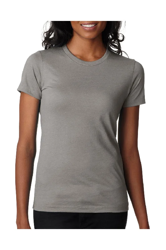 Casual Fit Next Level Womens CVC Jersey Short Sleeve Crewneck T-Shirt - Stone Grey - Closeout