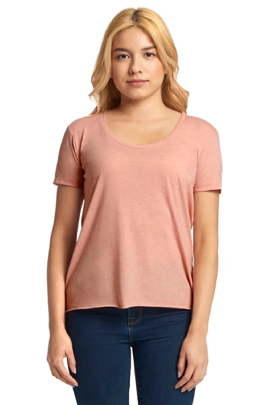 Casual Ease Next Level Womens Festival Short Sleeve Crewneck T-Shirt - Desert Pink