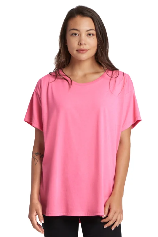 College Style Next Level Womens Ideal Flow Short Sleeve Crewneck T-Shirt - Hot Pink - Closeout