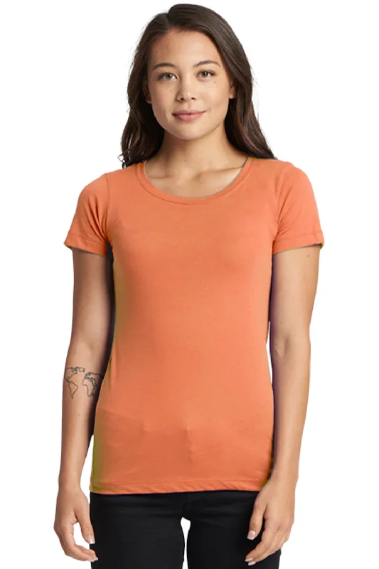 Casual And Comfortable Next Level Womens Ideal Jersey Short Sleeve Crewneck T-Shirt - Light Orange