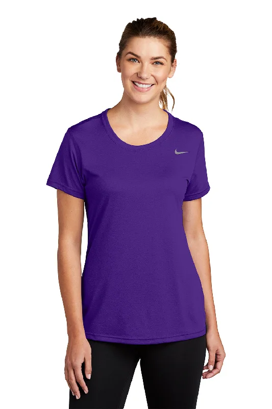 Nike Womens Team rLegend Dri-Fit Moisture Wicking Short Sleeve Crewneck T-Shirt - Court Purple