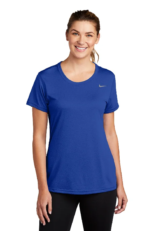 Nike Womens Team rLegend Dri-Fit Moisture Wicking Short Sleeve Crewneck T-Shirt - Game Royal Blue