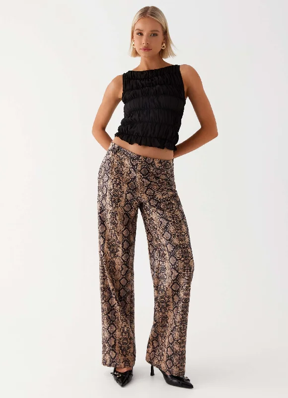 Chic Relaxation Presley Slim Fit Pants - Snake