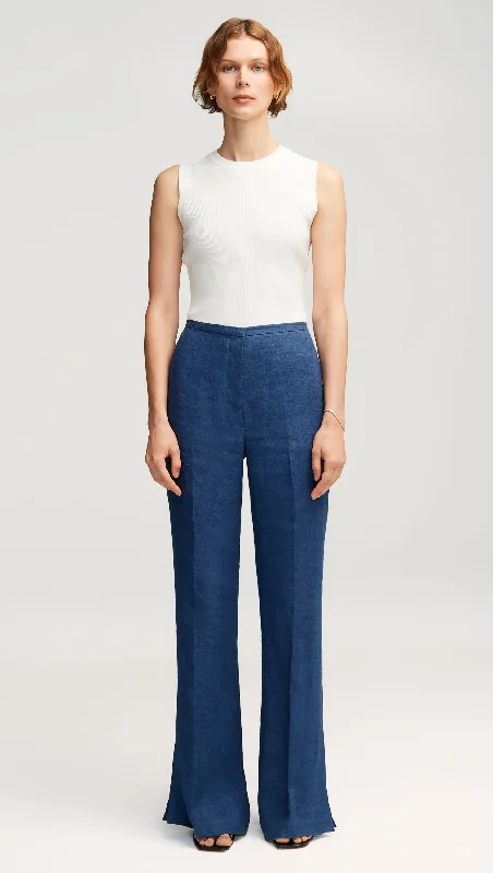 Cozy Essentials Prince Trouser in Linen | Denim