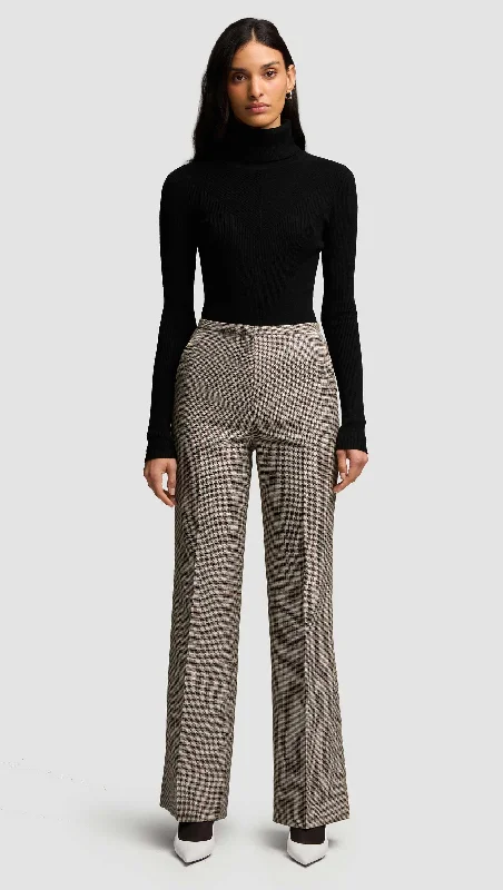 Romantic Temperament Prince Trouser in Wool Blend | Plaid Houndstooth