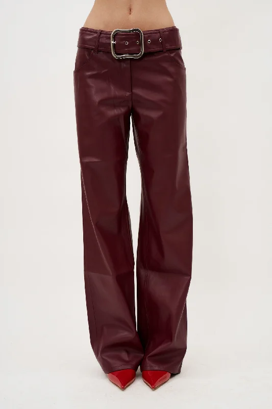 Fashionable In The Times Sao Burgundy Pants