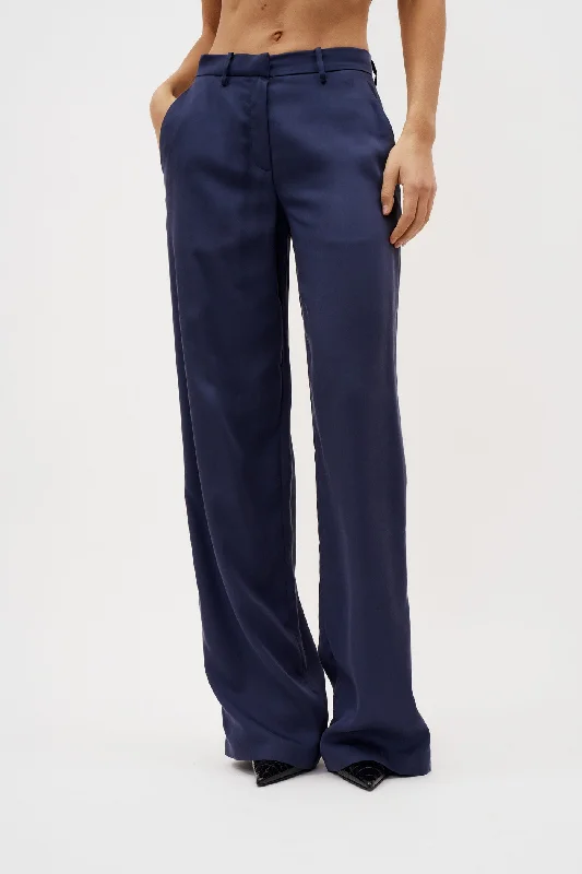 Economic Outlook Tailored Navy Trousers