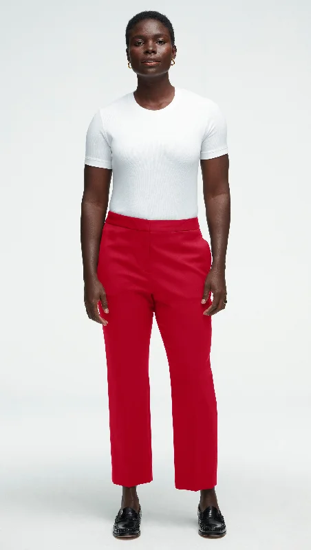 Comfortable Dresses Tailored Trouser in Seasonless Wool | Cranberry