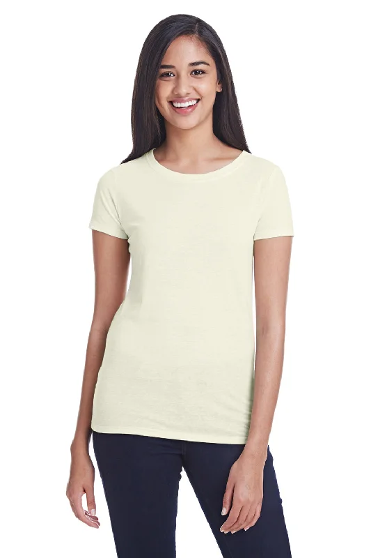 Exquisite Fabrics Threadfast Apparel Womens Short Sleeve Crewneck T-Shirt - Cream