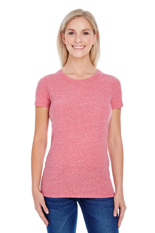 Fresh And Simple Threadfast Apparel Womens Short Sleeve Crewneck T-Shirt - Red