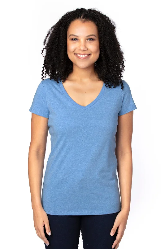 Fashionable And Fashionable Threadfast Apparel Womens Ultimate Short Sleeve V-Neck T-Shirt - Heather Royal Blue