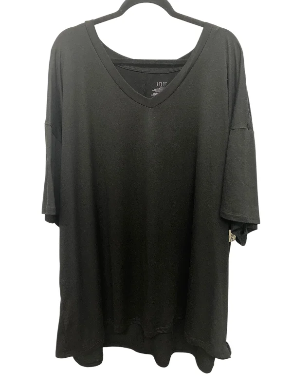 New Products Top Short Sleeve Basic By Hue In Black, Size: 2x