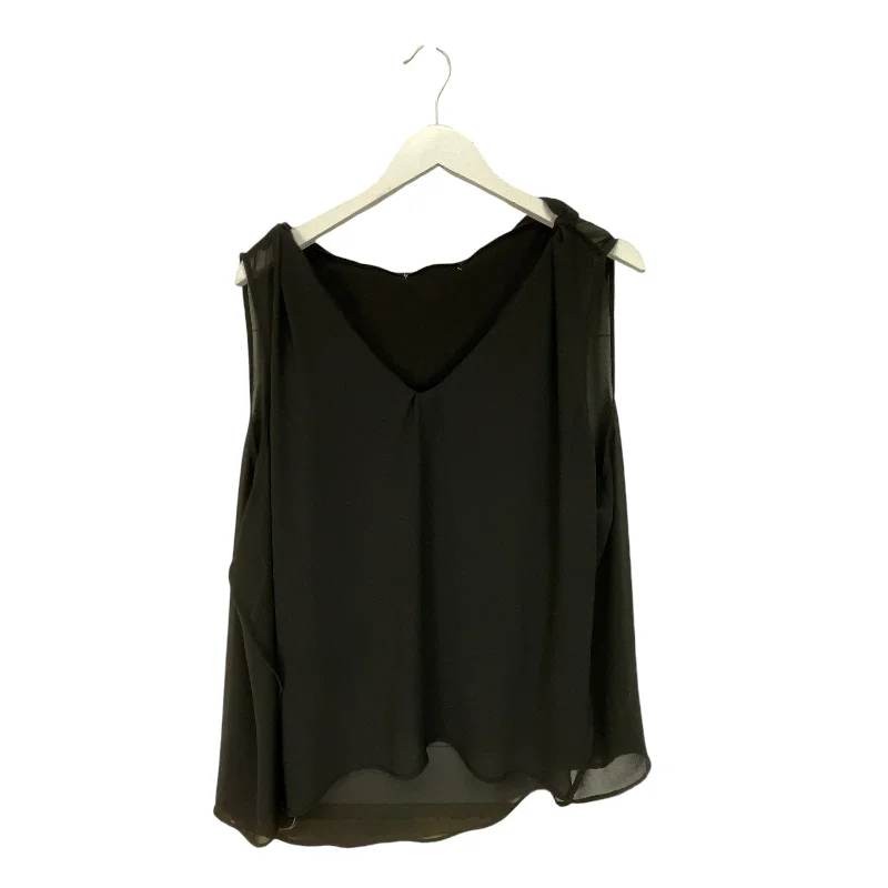 Editorial Design Top Short Sleeve Basic By Michael By Michael Kors In Black, Size: 2x