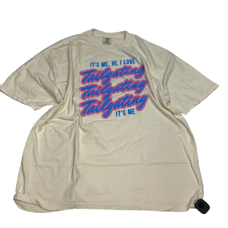 Weekend Comfort Top Short Sleeve By Comfort Colors In Cream, Size: 3x