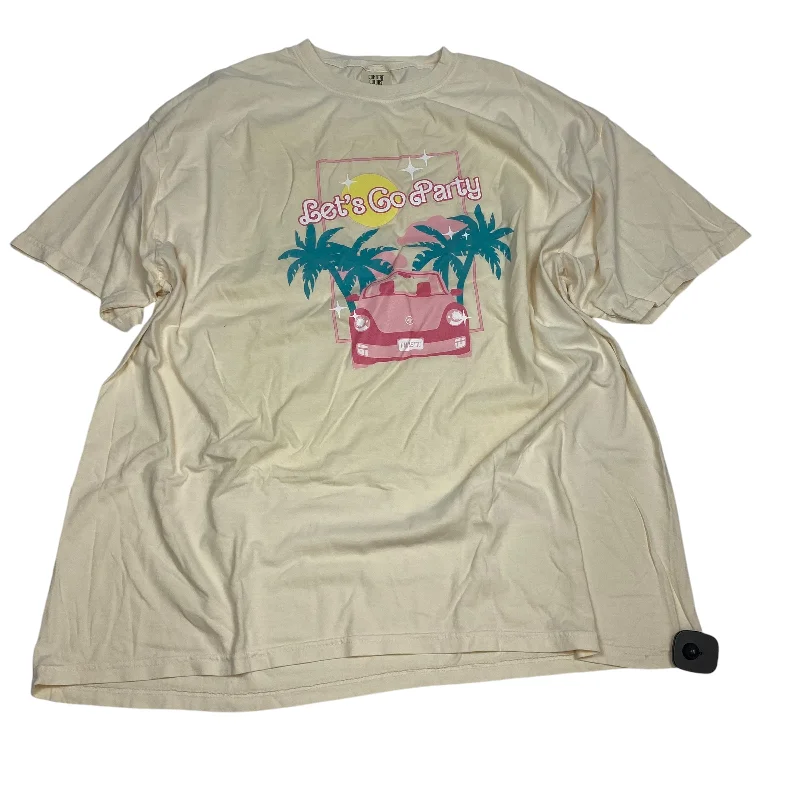 Timeless Style Top Short Sleeve By Comfort Colors In Cream, Size: 3x