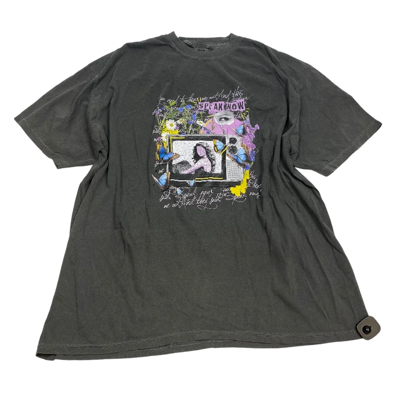 Soft Fabrics Top Short Sleeve By Comfort Colors In Grey, Size: 3x