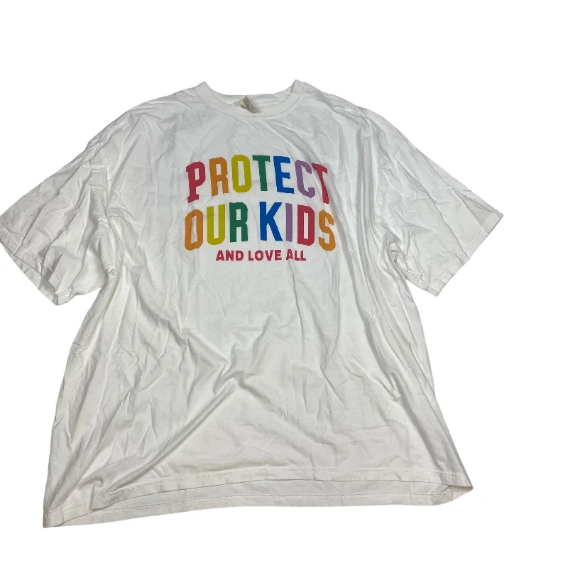 Cozy Fitting Top Short Sleeve By Comfort Colors In White, Size: 4x