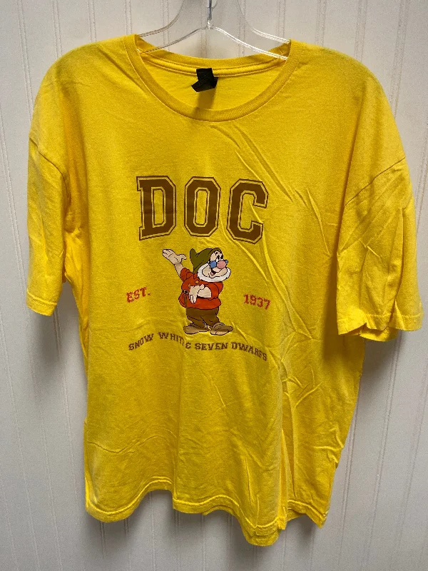 Trendy Wear Top Short Sleeve By Disney Store In Yellow, Size: Xl