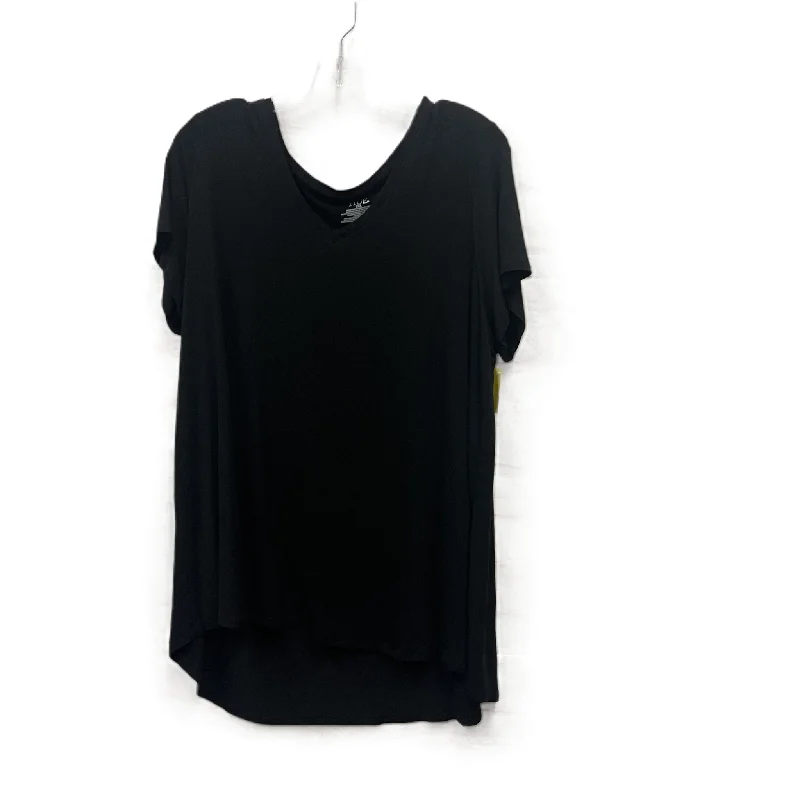 Trendy Traveler Top Short Sleeve By Hue In Black, Size: 1x