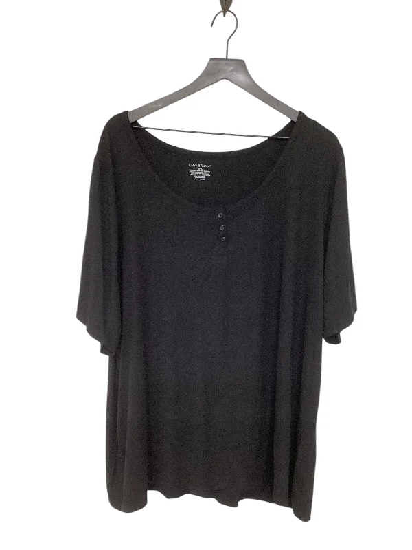 Cozy Chic Top Short Sleeve By Lane Bryant In Black, Size: 4x